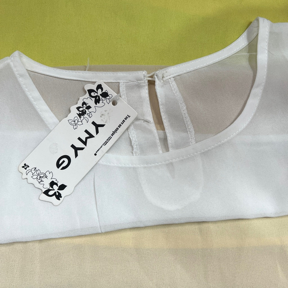 Boutique NEW Sheer Colorblock Mini Dress Sleeves Swim Cover-Up Small Medium NWT - Picture 4 of 4